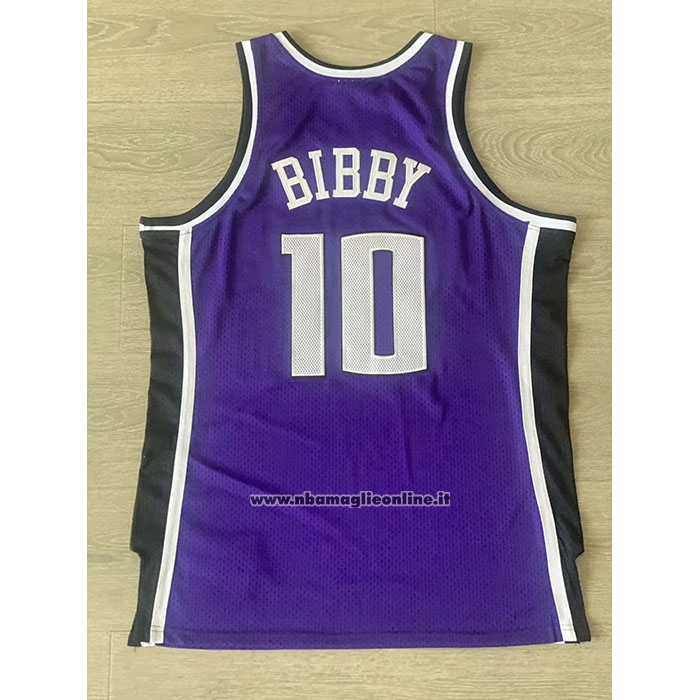 Maglia Sacramento Kings Mike Bibby #10 Mitchell & Ness 2002-03 Viola